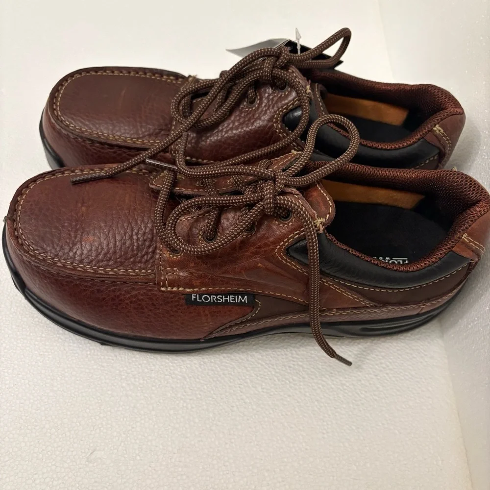 FLORSHEIM Men's Rambler Creek Brown Casual Moc Toe Oxford Shoes (FS2700) Size 9D